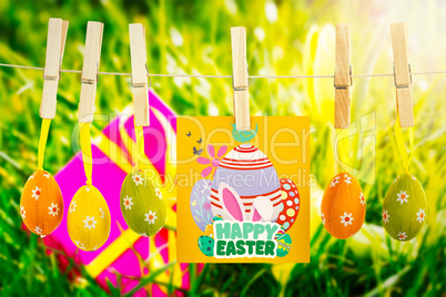 Composite image of happy easter graphic