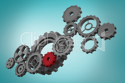 Composite image of cogs and wheels Composite image of cogs and wheels