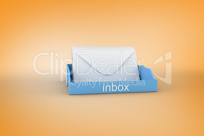 Composite image of blue inbox