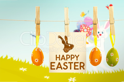 Composite image of happy easter graphic