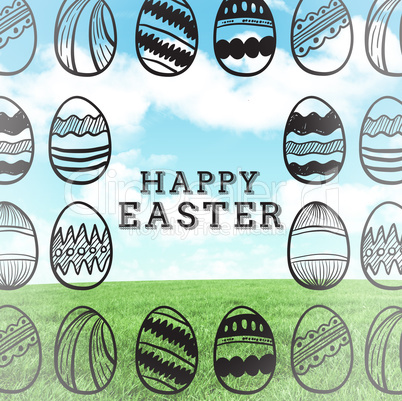 Composite image of happy easter graphic