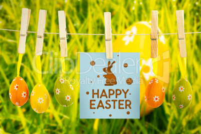 Composite image of happy easter graphic