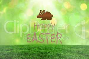 Composite image of happy easter greeting