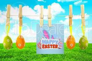 Composite image of happy easter