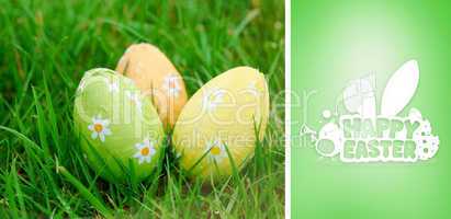 Composite image of happy easter graphic