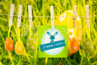 Composite image of happy easter greeting