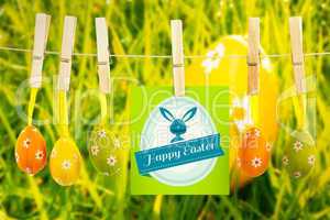 Composite image of happy easter greeting