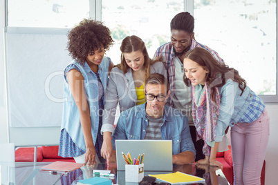 Fashion students working as a team