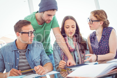 Fashion students working as a team