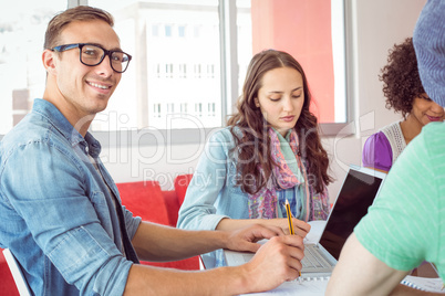 Fashion students working as a team