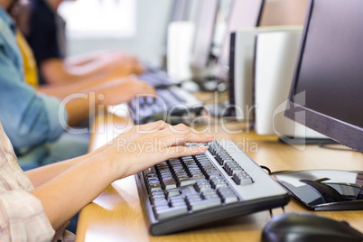 Students in computer class