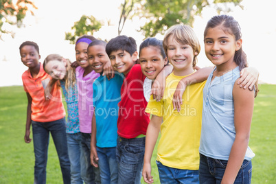 Happy friends in the park