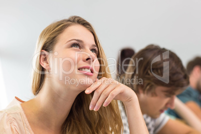 Close up of beautiful female student