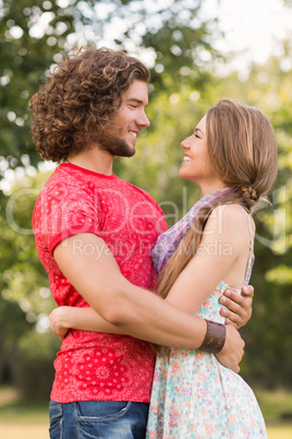 Cute couple in the park
