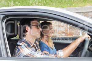 Couple on a road trip