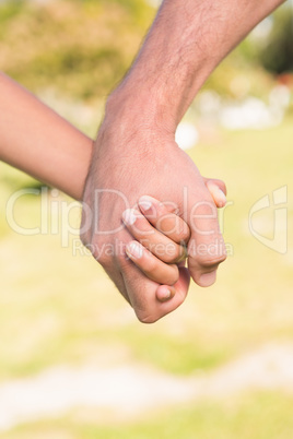 Father and son in the countryside