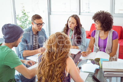 Fashion students working as a team