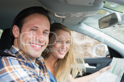 Couple looking at the map