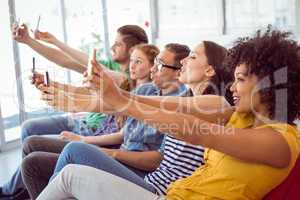 Fashion students taking a selfie