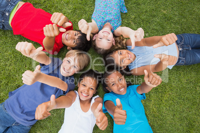 Happy friends playing in the park