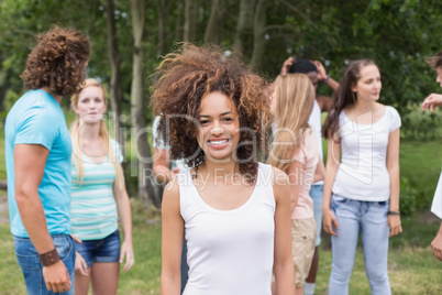 Young friends in the park