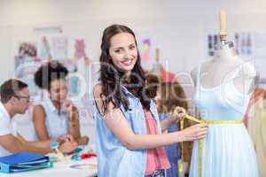 Confident female fashion designer