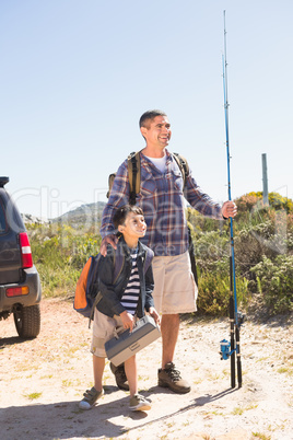 Father and son on a fishing trip