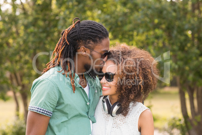 Cute couple in the park