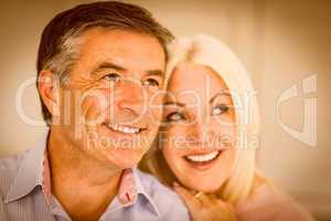Happy mature couple smiling together