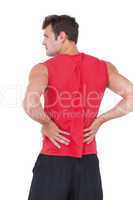 Fit man with injured back