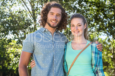 Cute couple smiling at camera Cute couple smiling at camera