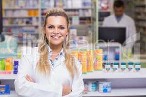 Pharmacist smiling at camera