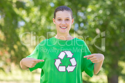 Happy environmental activist in the park