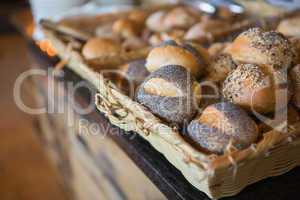 Basket filling with delicious bread