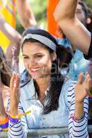 Excited music fan at festival