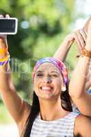 Excited music fan at festival