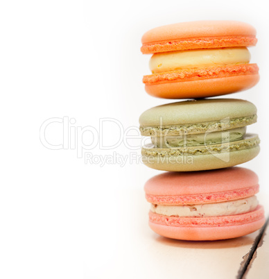 colorful french macaroons