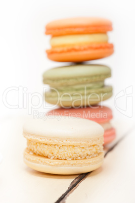 colorful french macaroons