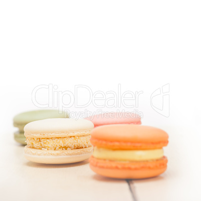 colorful french macaroons