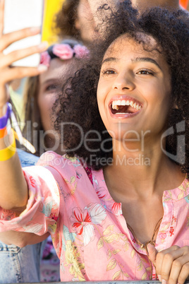 Excited music fans at festival
