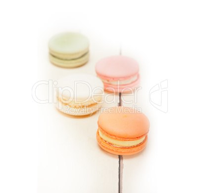 colorful french macaroons