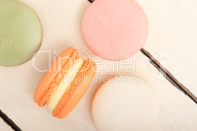 colorful french macaroons