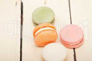 colorful french macaroons