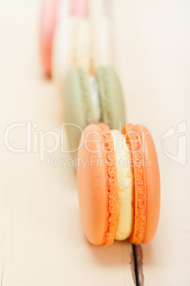 colorful french macaroons