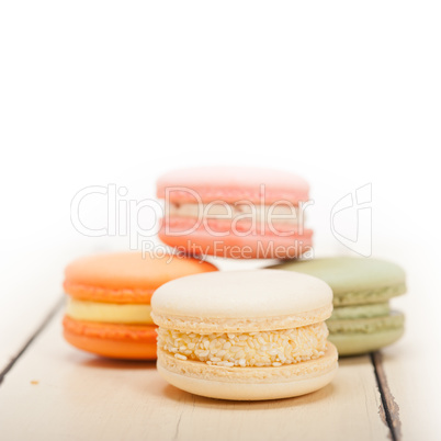 colorful french macaroons