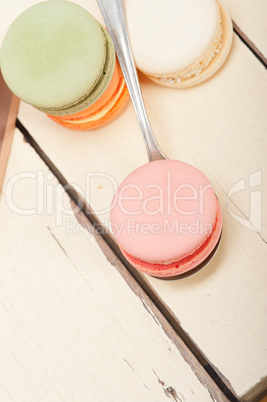 colorful french macaroons