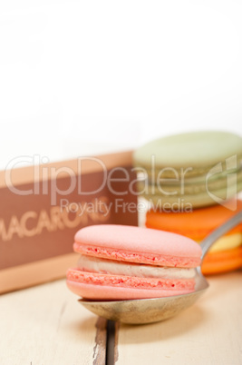 colorful french macaroons