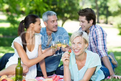 Happy couples at the park