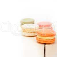 colorful french macaroons