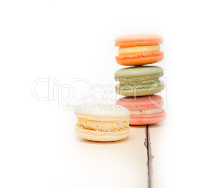 colorful french macaroons